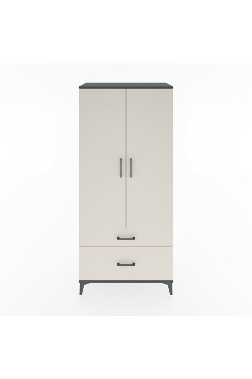 Hyperion Dolap 2 Raflı 2 Çekmeceli 1 Askılı 88 x 44 x 195 cm Antrasit - Aytaşı