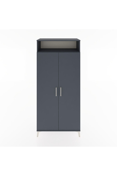 Hyperion Dolap 5 Raflı 2 Kapaklı 88x44x195 Antrasit-Antrasit