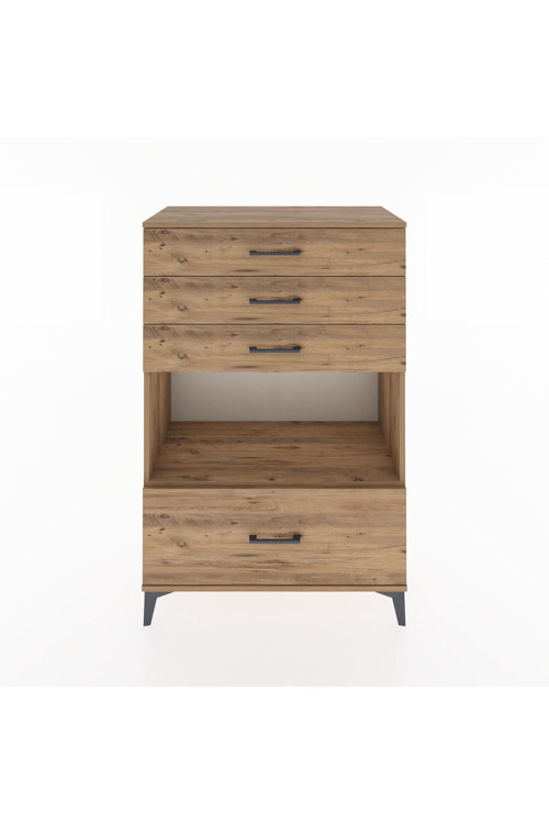 Hyperion Dolap 1 Raflı 4 Çekmeceli 88 x 44 x 134 cm Çam - Çam