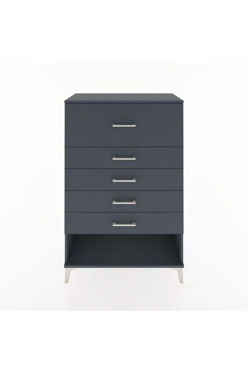 Hyperion Dolap 5 Çekmeceli 88x44x134 Antrasit-Antrasit