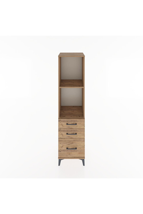 Hyperion Dolap 2 Raflı 3 Çekmeceli 44 x 44 x 182 cm Çam - Çam