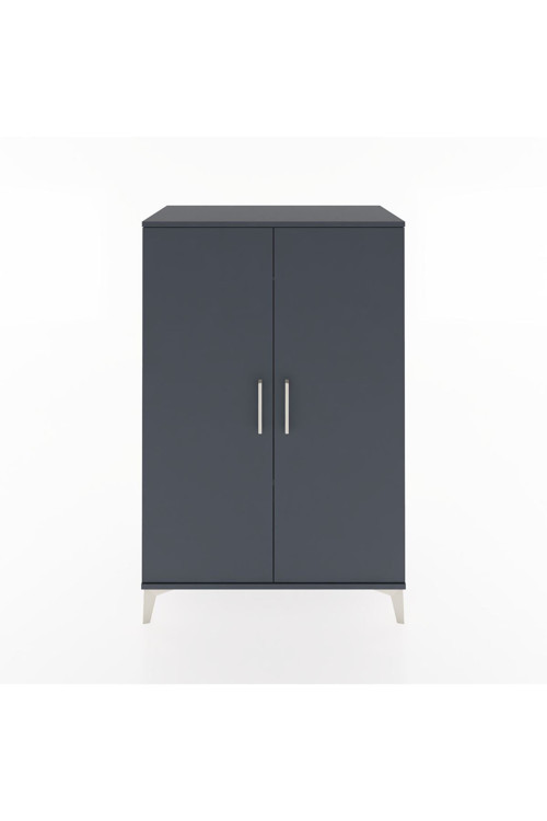 Hyperion Dolap 1 Raflı 2 Kapaklı 1 Askılı 88 x 44 x 134 cm Antrasit - Antrasit