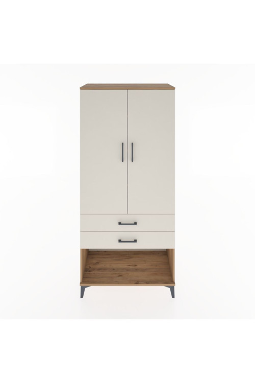 Hyperion Dolap 4 Raflı 2 Çekmeceli 2 Kapaklı 88 x 44 x 195 cm Çam - Aytaşı