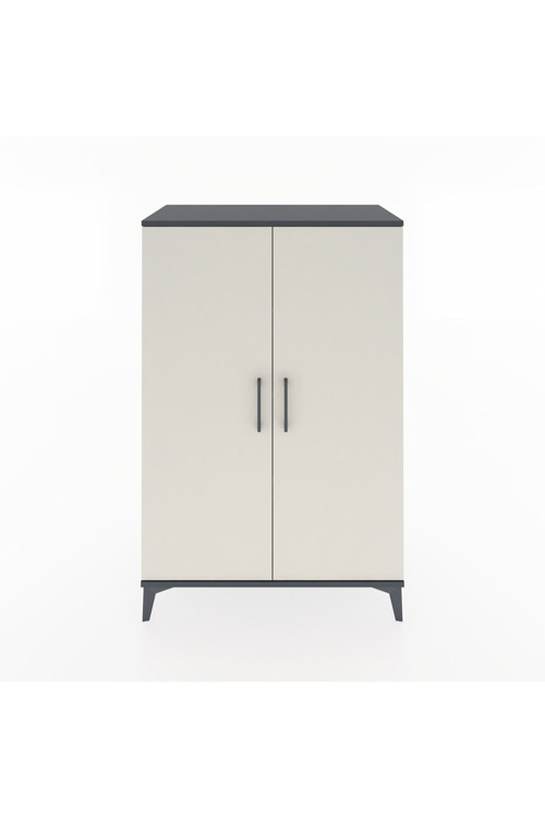 Hyperion Dolap 3 Raflı 2 Kapaklı 88 x 44 x 134 cm Antrasit - Aytaşı