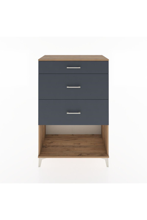 Hyperion Dolap 3 Çekmeceli 88x44x134 Çam-Antrasit