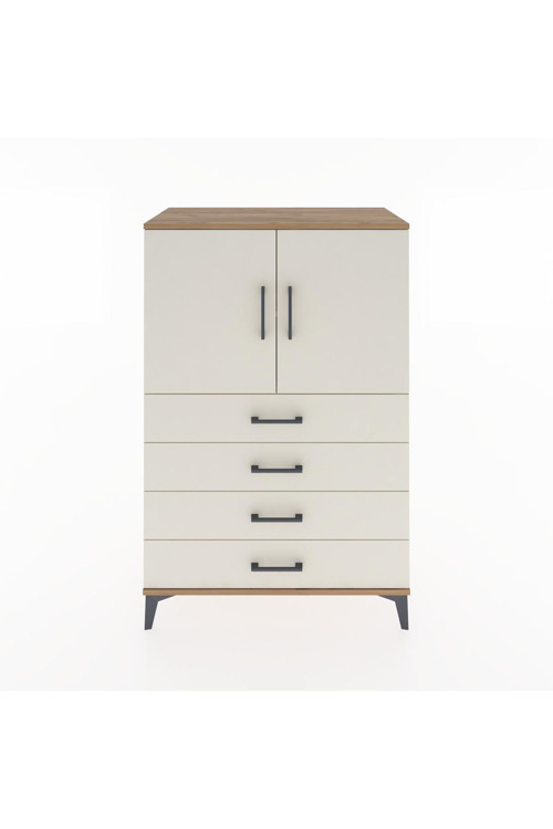 Hyperion Dolap 2 Raflı 4 Çekmeceli 2 Kapaklı 88 x 44 x 134 cm Çam - Aytaşı