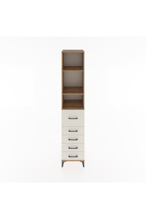 Hyperion Dolap 3 Raflı 5 Çekmeceli 44x44x221 Çam-Aytaşı