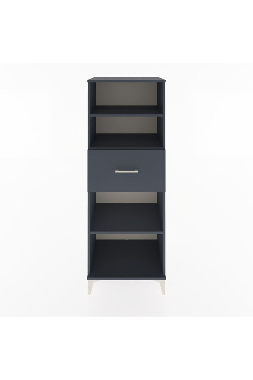 Hyperion Dolap 3 Raflı 1 Çekmeceli 60 x 44 x 163 cm Antrasit - Antrasit