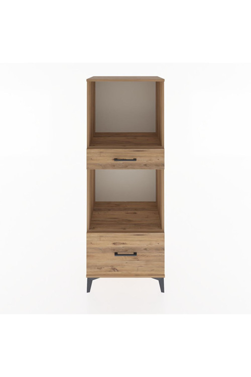 Hyperion Dolap 2 Raflı 2 Çekmeceli 60x44x163 Çam-Çam