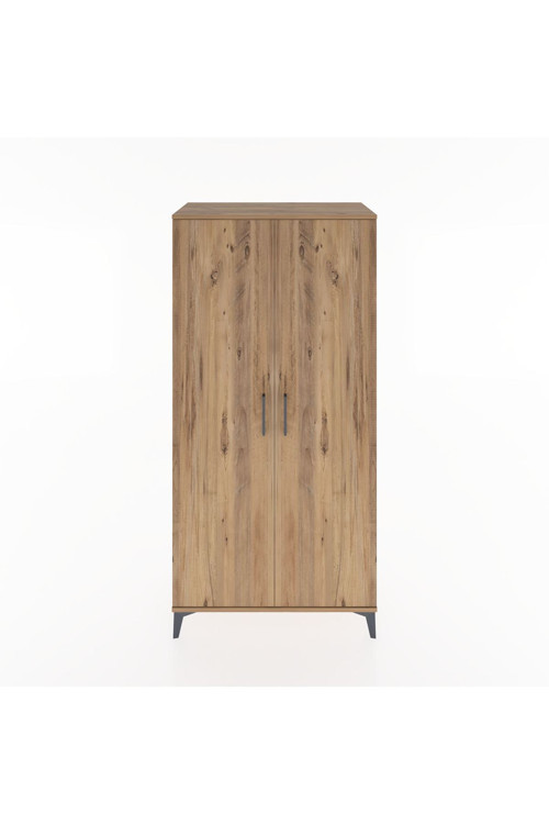 Hyperion Dolap 2 Raflı 2 Kapaklı 1 Askılı 88 x 44 x 182 cm Çam - Çam