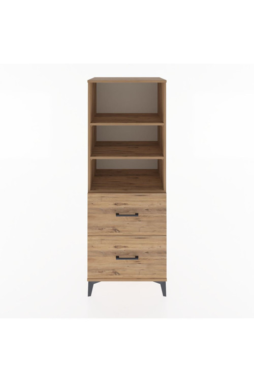 Hyperion Dolap 3 Raflı 2 Çekmeceli 60x44x163 Çam-Çam