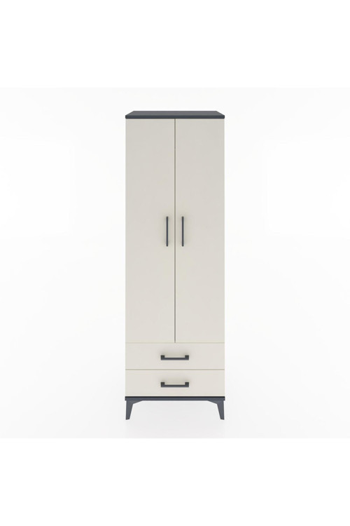 Hyperion Dolap 1 Raflı 2 Çekmeceli 1 Askılı 60 x 44 x 182 cm Antrasit - Aytaşı