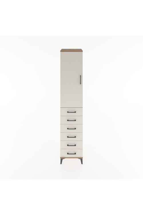 Hyperion Dolap 3 Raflı 6 Çekmeceli 1 Kapaklı 44 x 44 x 221 cm Çam - Aytaşı