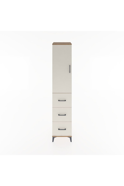Hyperion Dolap 2 Raflı 3 Çekmeceli Tek Askılı 44x44x221 Çam-Aytaşı