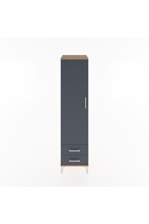 Hyperion Dolap 1 Raflı 2 Çekmeceli 1 Askılı 44 x 44 x 182 cm Çam - Antrasit