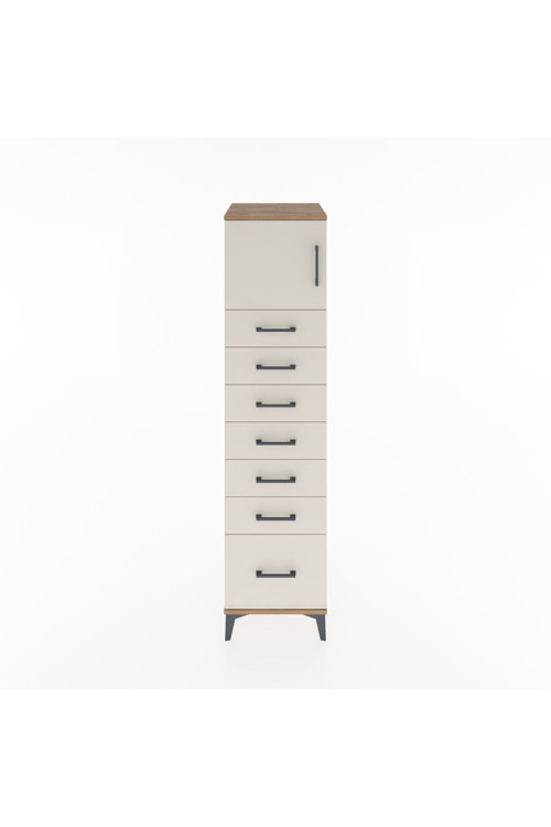 Hyperion Dolap 1 Raflı 7 Çekmeceli 1 Kapaklı 44 x 44 x 182 cm Çam - Aytaşı