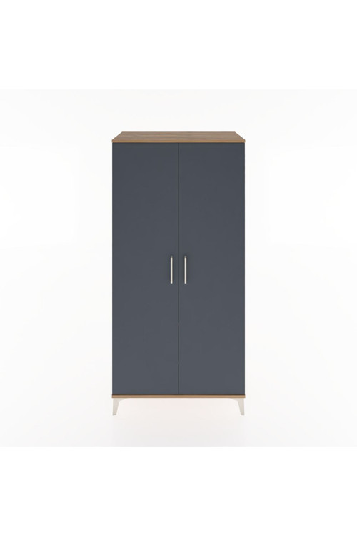 Hyperion Dolap 2 Raflı 2 Kapaklı 1 Askılı 88 x 44 x 182 cm Çam - Antrasit