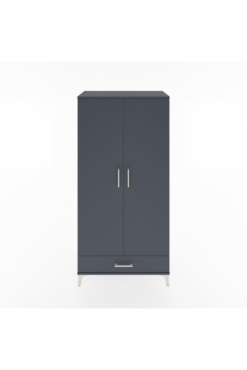 Hyperion Dolap 2 Raflı 1 Çekmeceli 1 Askılı 88 x 44 x 182 cm Antrasit - Antrasit
