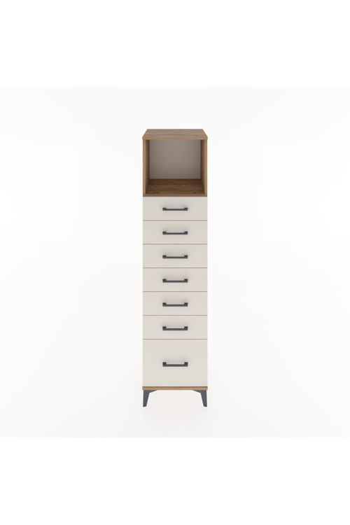 Hyperion Dolap 1 Raflı 7 Çekmeceli 44 x 44 x 182 cm Çam - Aytaşı