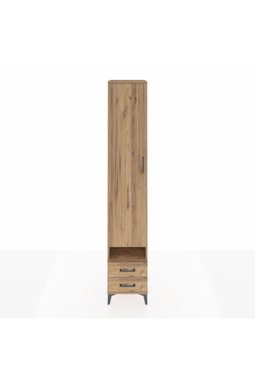 Hyperion Dolap 4 Raflı 2 Çekmeceli 1 Askılı 44 x 44 x 243 cm Çam - Çam