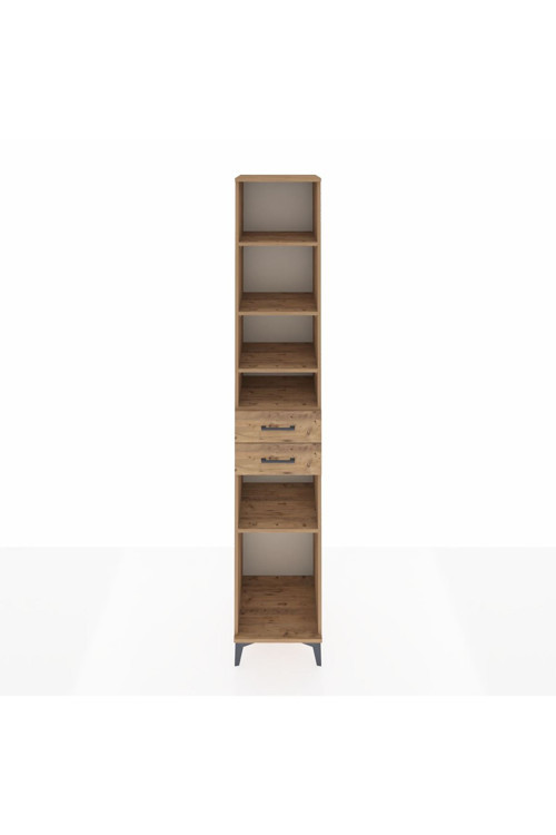 Hyperion Dolap 5 Raflı 2 Çekmeceli 44x44x243 Çam-Çam
