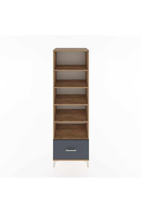 Hyperion Dolap 5 Raflı 1 Çekmeceli 60 x 44 x 195 cm Çam - Antrasit