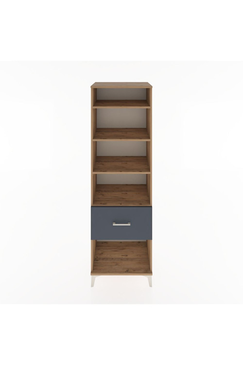 Hyperion Dolap 4 Raflı 1 Çekmeceli 60 x 44 x 195 cm Çam - Antrasit