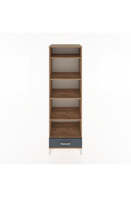 Hyperion Dolap 5 Raflı Tek Çekmeceli 60x44x195 Çam-Antrasit