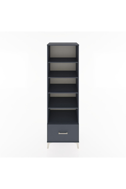 Hyperion Dolap 5 Raflı 1 Çekmeceli 60 x 44 x 195 cm Antrasit - Antrasit
