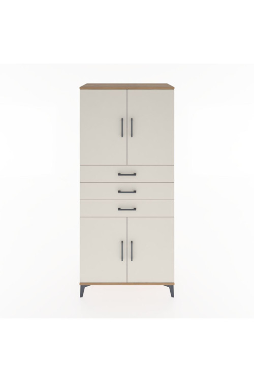 Hyperion Dolap 3 Raflı 3 Çekmeceli 4 Kapaklı 88 x 44 x 195 cm Çam - Aytaşı