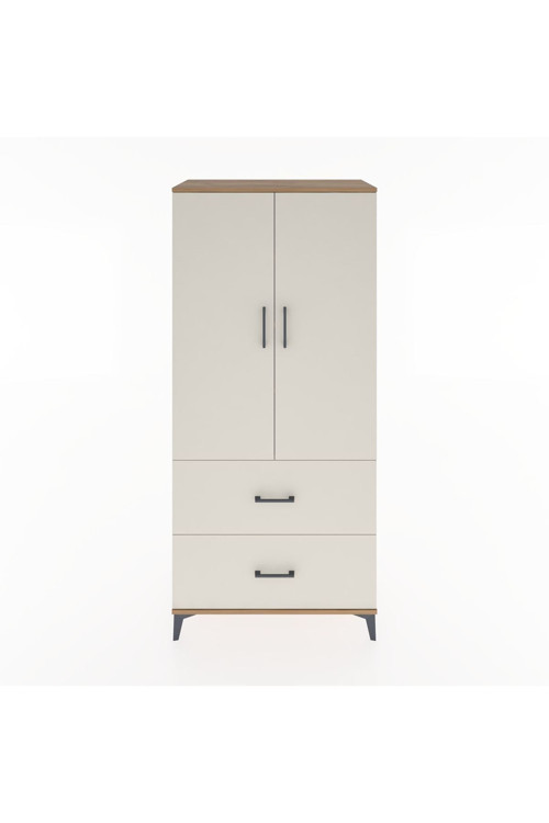 Hyperion Dolap 4 Raflı 2 Çekmeceli 2 Kapaklı 88x44x195 Çam-Aytaşı
