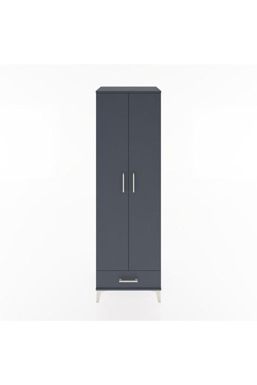 Hyperion Dolap 5 Raflı 1 Çekmeceli 1 Askılı 60 x 44 x 195 cm Antrasit - Antrasit