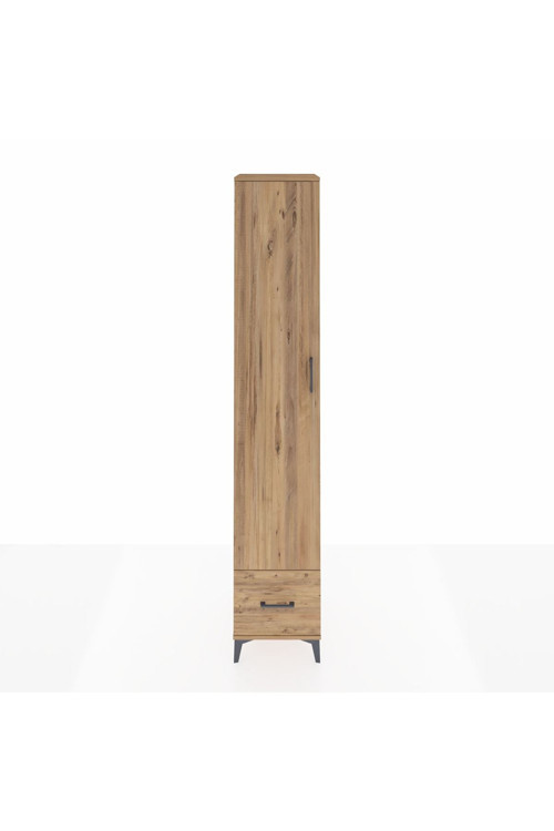 Hyperion Dolap 6 Raflı Tek Çekmeceli Tek Kapaklı 44x44x243 Çam-Çam