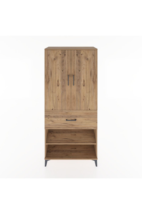 Hyperion Dolap 2 Raflı 1 Çekmeceli 1 Askılı 88 x 44 x 195 cm Çam - Çam
