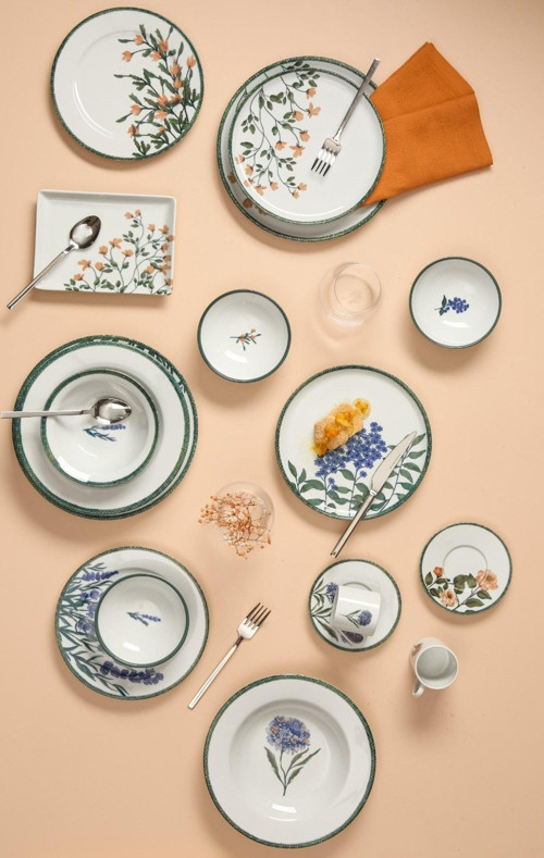 Flower Garden 6 Kişilik Çeyiz Takımı 60 Parça