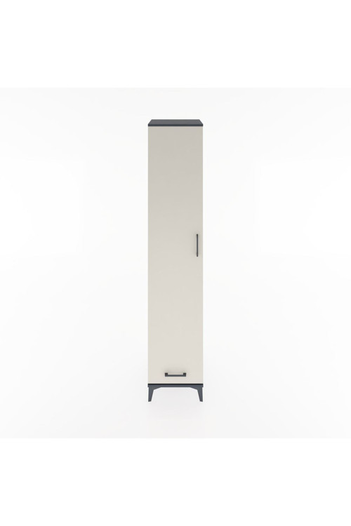 Hyperion Dolap 5 Raflı Tek Çekmeceli Tek Kapaklı 44x44x221 Antrasit-Aytaşı