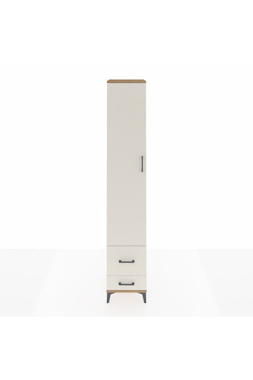 Hyperion Dolap 5 Raflı 2 Çekmeceli Tek Kapaklı 44x44x243 Çam-Aytaşı