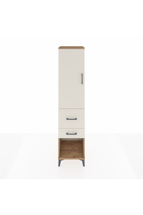 Hyperion Dolap Tek Raflı 2 Çekmeceli Tek Askılı 44x44x195 Çam-Aytaşı