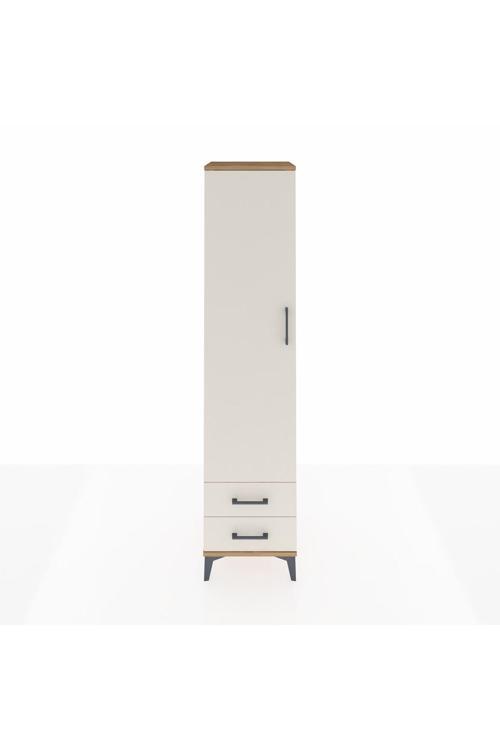 Hyperion Dolap 2 Raflı 2 Çekmeceli Tek Askılı 44x44x195 Çam-Aytaşı