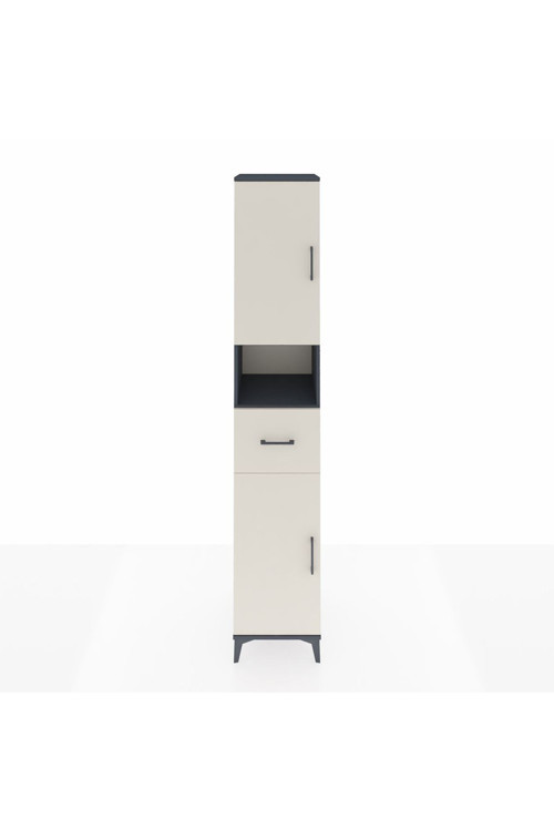 Hyperion Dolap 5 Raflı Tek Çekmeceli 2 Kapaklı 44x44x243 Antrasit-Aytaşı