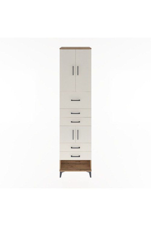 Hyperion Dolap 3 Raflı 5 Çekmeceli 4 Kapaklı 60 x 44 x 243 cm Çam - Aytaşı