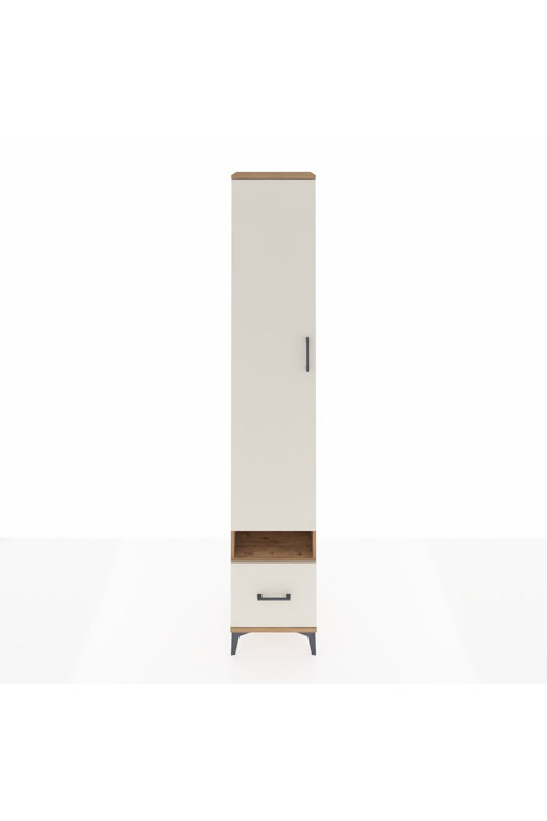 Hyperion Dolap 4 Raflı Tek Çekmeceli Tek Askılı 44x44x243 Çam-Aytaşı