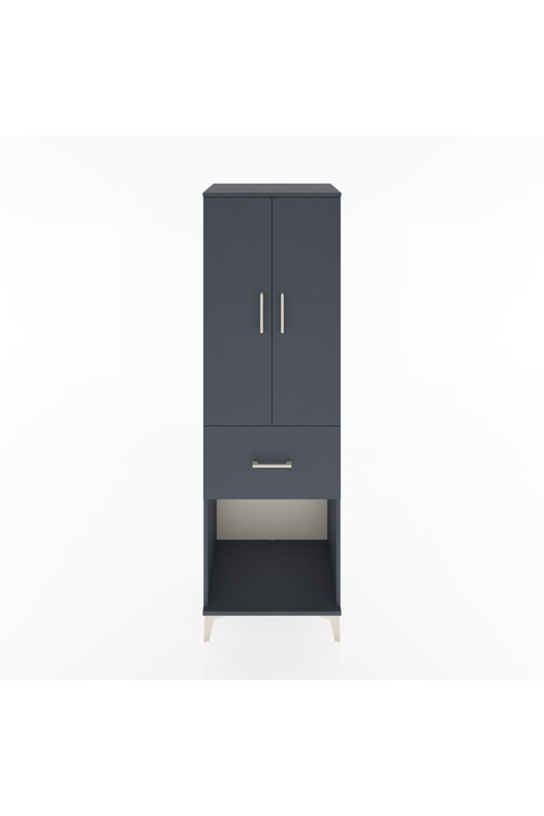 Hyperion Dolap 1 Raflı 1 Çekmeceli 1 Askılı 60 x 44 x 195 cm Antrasit - Antrasit