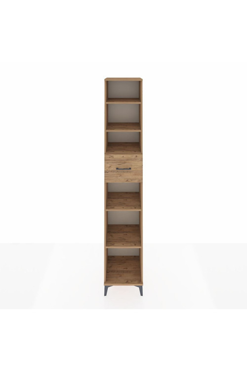Hyperion Dolap 5 Raflı Tek Çekmeceli 44x44x243 Çam-Çam