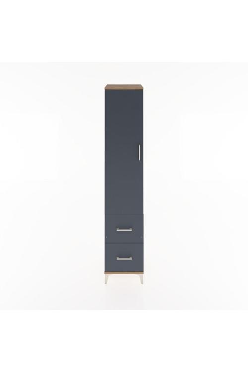 Hyperion Dolap 2 Raflı 2 Çekmeceli 1 Askılı 44 x 44 x 221 cm Çam - Antrasit