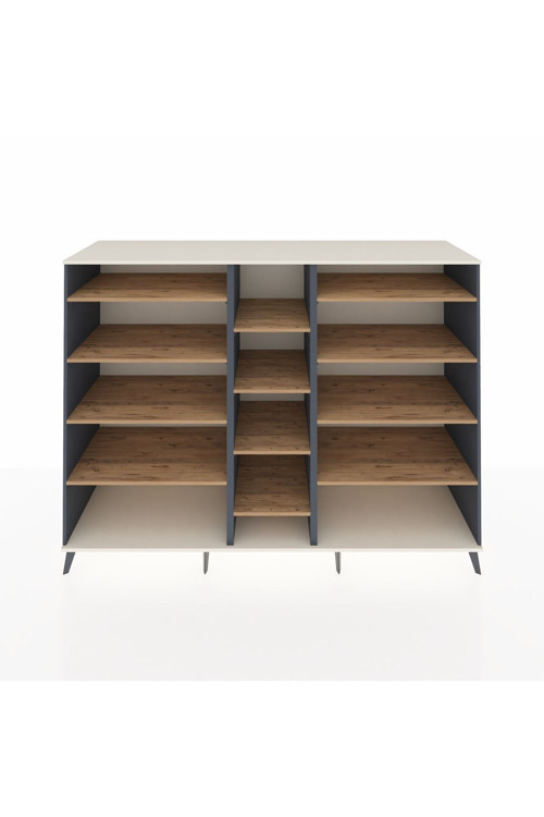 Kronos Dolap 11 Raflı 220 x 59 x 163 cm Antrasit - Aytaşı - Çam