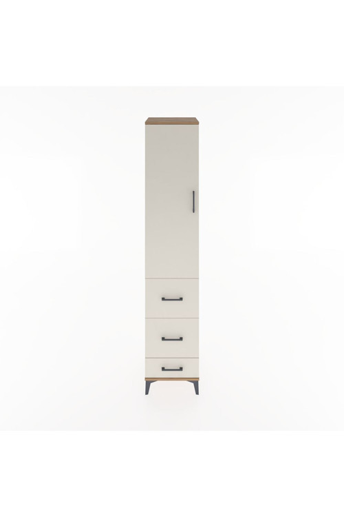 Hyperion Dolap 2 Raflı 3 Çekmeceli Tek Askılı 44x44x221 Çam-Aytaşı