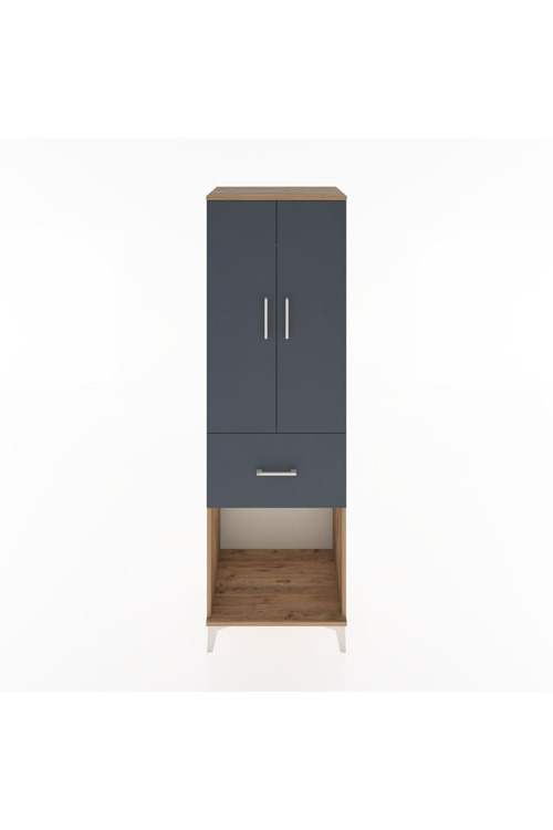 Hyperion Dolap 1 Raflı 1 Çekmeceli 1 Askılı 60 x 44 x 195 cm Çam - Antrasit