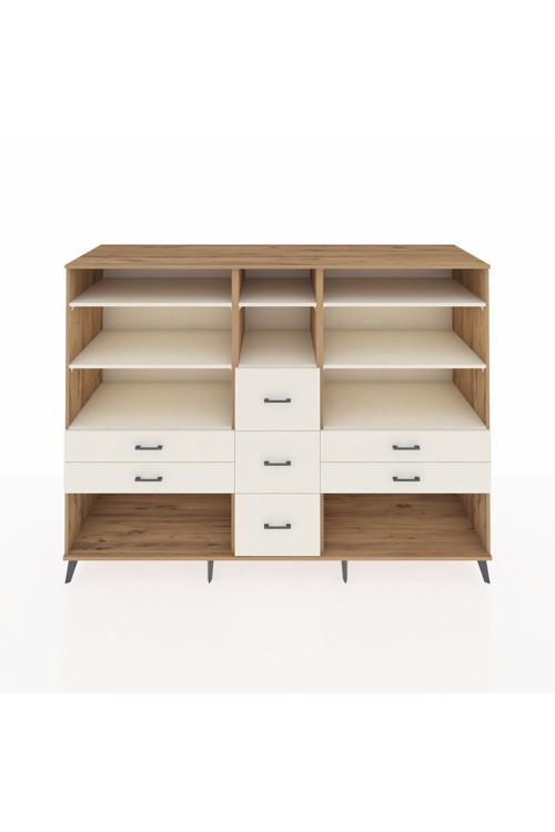 Kronos Dolap 8 Raflı 7 Çekmeceli 220 x 59 x 163 cm Çam - Aytaşı
