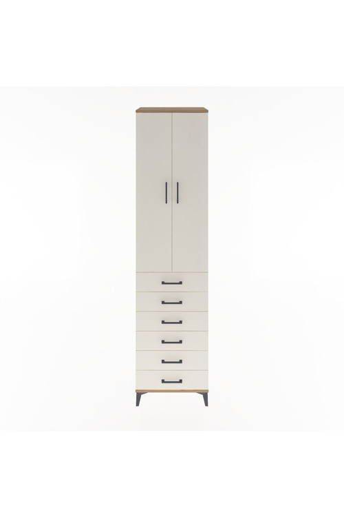 Hyperion Dolap 4 Raflı 6 Çekmeceli 2 Kapaklı 60 x 44 x 243 cm Çam - Aytaşı